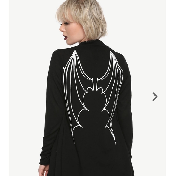 Hot Topic Sweaters - Bat Wings Back Girls Flyaway Cardigan